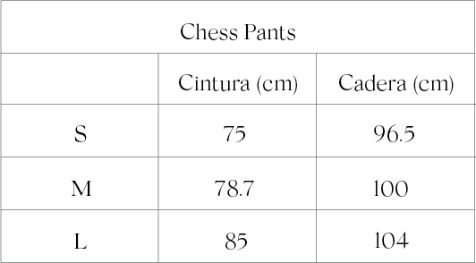 Guía de tallas Moss Dress